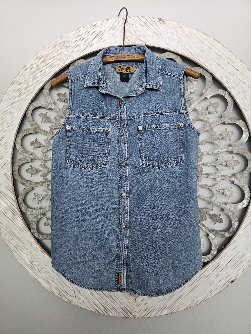 Limited Sleeveless Jean Shirt